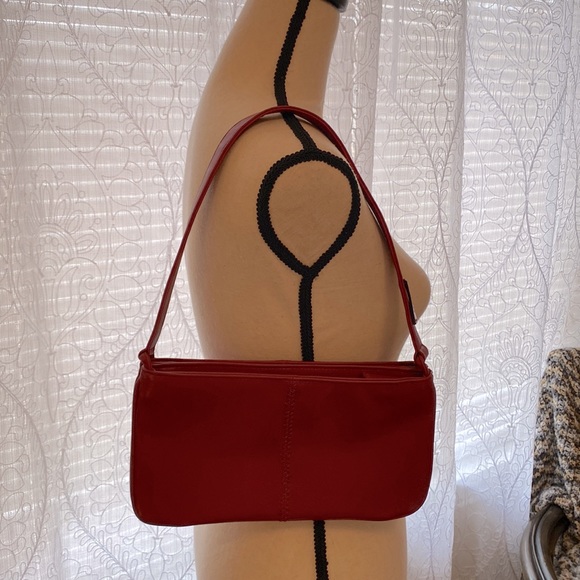Esprit Red Leather Purse with Single Strap - Picture 1 of 8